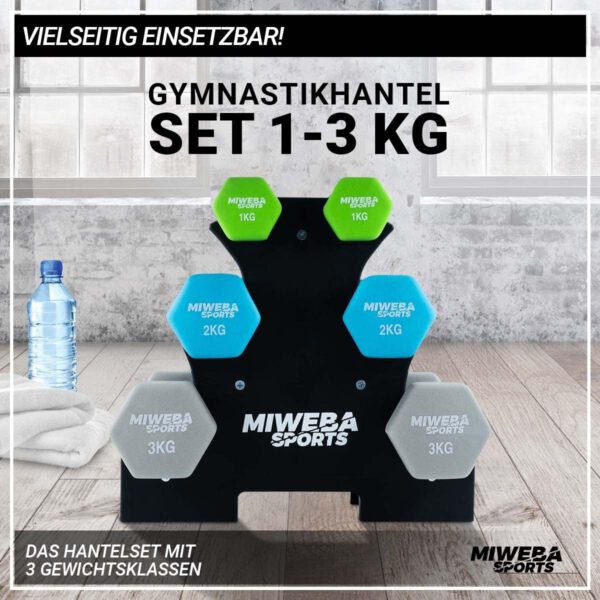 Hantelset Hexagon Kurzhanteln inkl. Hantelständer